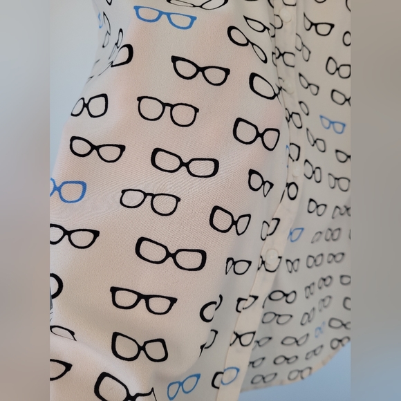 Talbots Sleeveless Off White Sunglass Semi Sheer Tank Top Small Petite - Picture 3 of 7